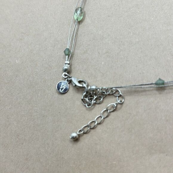 Green Aventurine Pendant and Glass Bead handmade Necklace - Picture 4 of 6